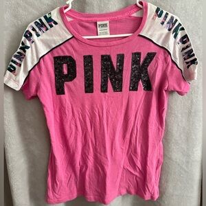 PINK Victoria's Secret Pink Sequin Kids Tee